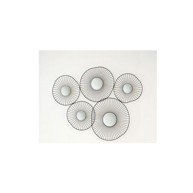 Different sizes set of 5 pcs mirrors gold colour-null