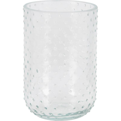 Glass vase with bubble texture 10x17cm, , medium
