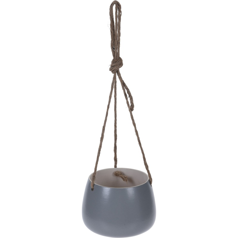 Flower pot with rope 14.5cm - assorted colors, , medium image number null