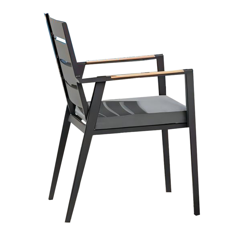 L.h garden aluminum chair with arms h88x56x63cm, , medium-null
