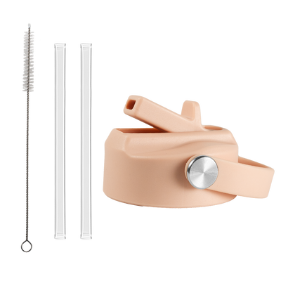 Peach pink dozze water bottle straw lid, Peach Pink, medium