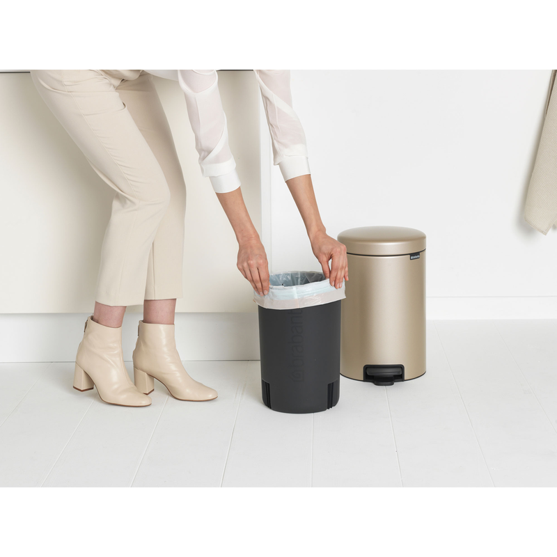 Brabantia new icon καδος απορριματων πενταλ 12l - μεταλλικος χρυσος, , medium-null