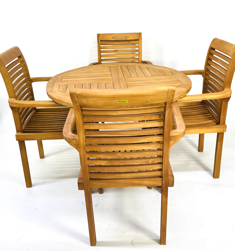 Round table with 4 chairs, , medium image number null