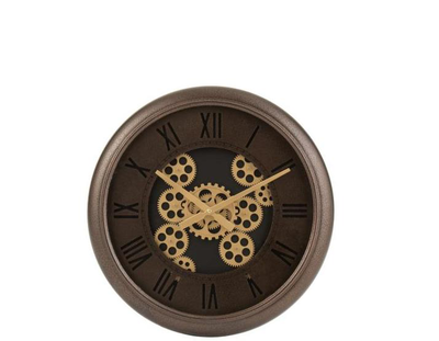 Clock metal brown/gold