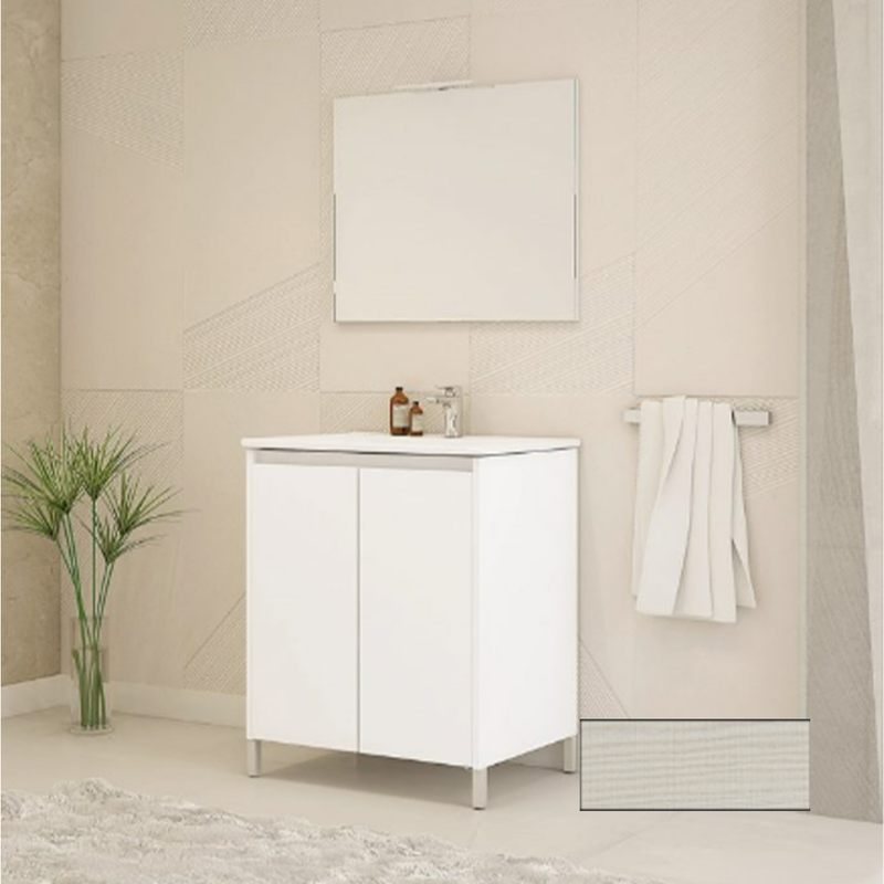 Bathroom furniture with washbasin caruso p2 60cm gray image number null