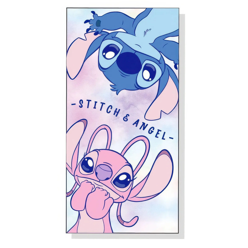 Disney stitch & angel microfibre beach towel, , medium-null
