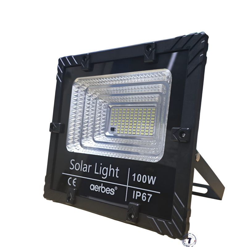 Aerbes® 100w / 6500k ηλιακός προβολέας 2500lm / αδιάβροχος ip67, , medium image number null