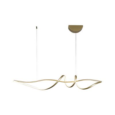 Sunlight led 24w pendant light aluminium gold 3000k 1300lm  ip20 l1200xh220xh1700mm, , medium