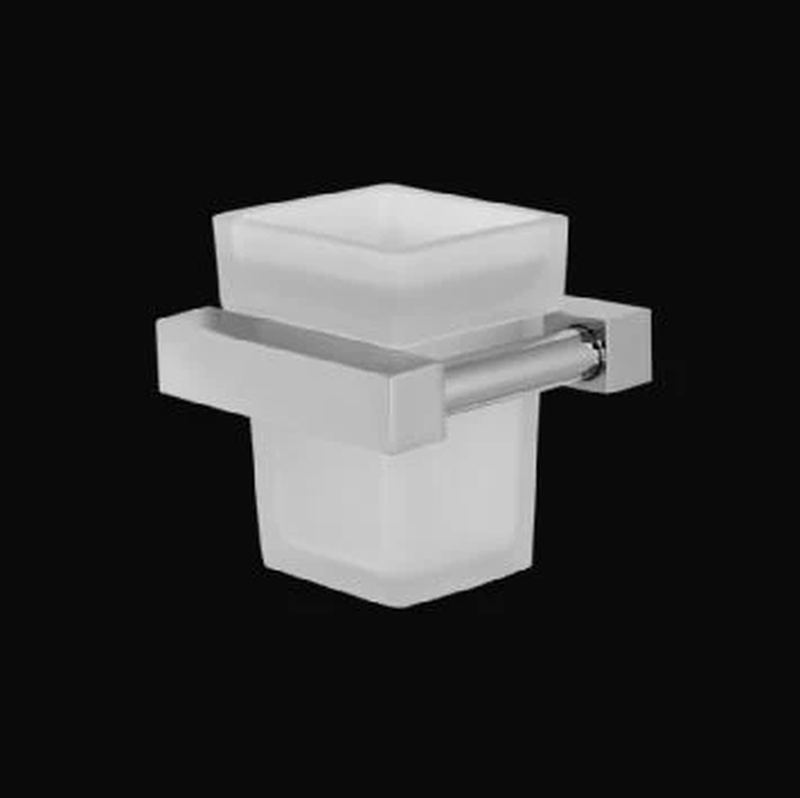 Epsilon frosted glass tumbler holder, , medium-null