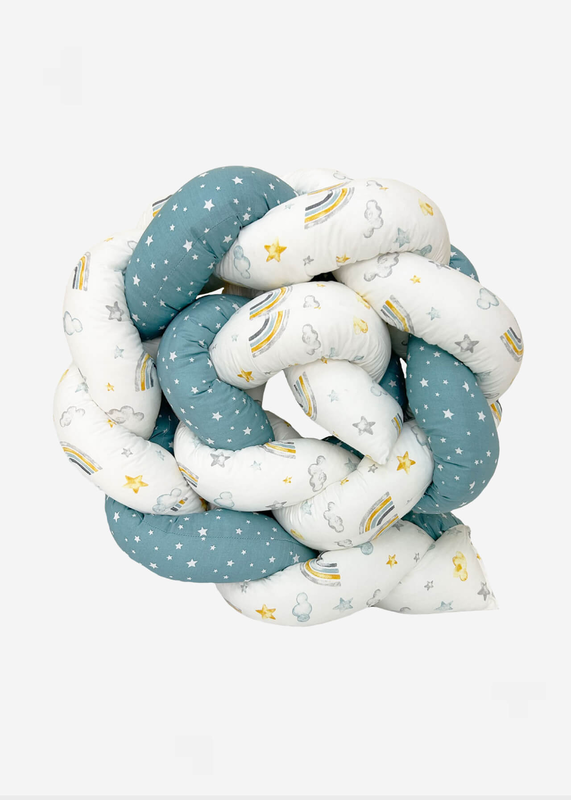 Bunny braided crib bumper, , medium-null