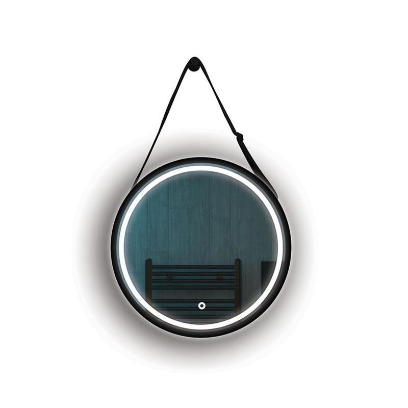 Product image: Arte illumina circular mirror with black strap support φ60cm with led light-null