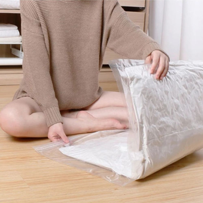Σακούλα αποθήκευσης με κενό αέρα – vacuum storage bag 100x130cm – σχέδιο με στάμπες, 75% λιγότερος όγκος, , medium