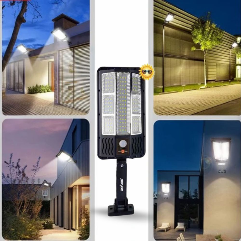 Product image: Aerbes ηλιακό φωτιστικό εξωτερικού χώρου με αισθητήρα κίνησης και τηλεχειριστήριο ip65, , medium-null