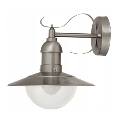 Outdoor lighting lantern down oslo e27 60w ip44 inox, , medium