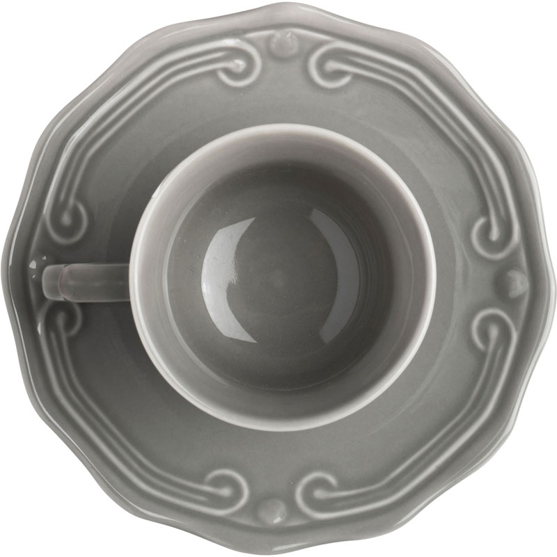 Athenee cup with saucer 200ml grey, , medium image number null