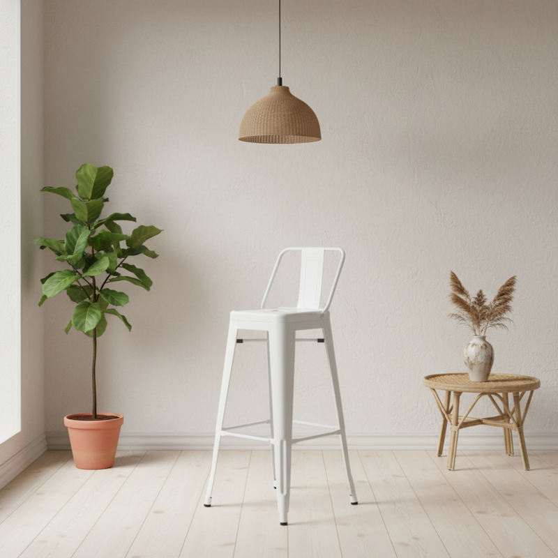 Jones steel stool chair - white, , medium-null