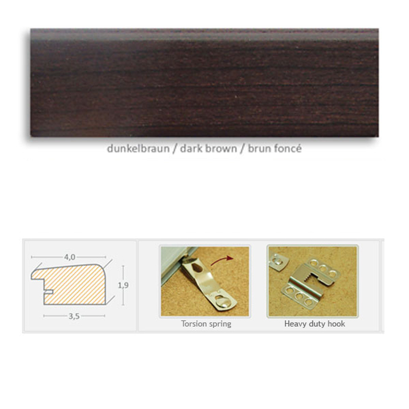 The wall art paris photo frame 42x59.4cm dark brown, , medium-null