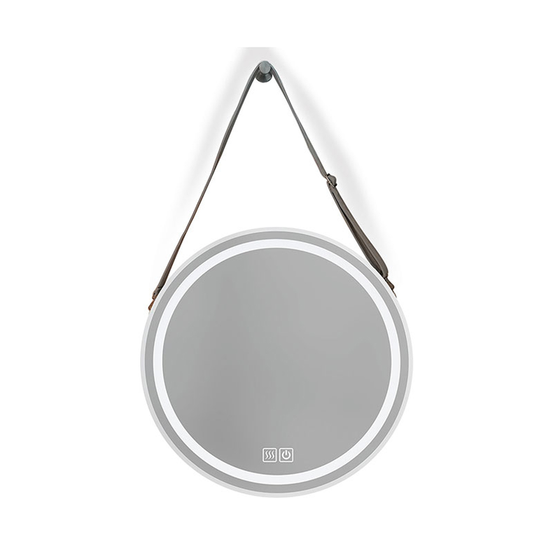 Product image: Arte illumina circular mirror with black strap support φ60cm with led light-null