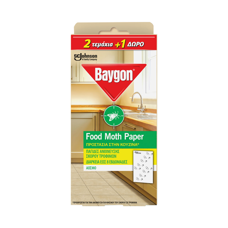 Baygon food moth paper 2+1 free, , medium-null