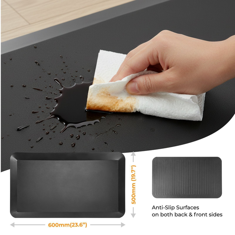 Lumivida ergonomic standing mat anti-fatigue shock absorbion, anti-slip, trip-resistant, waterproof stm02-5, , medium-null