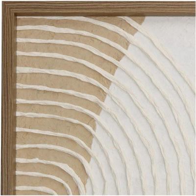 Wall plague paper decor 40x3x50cm - brown