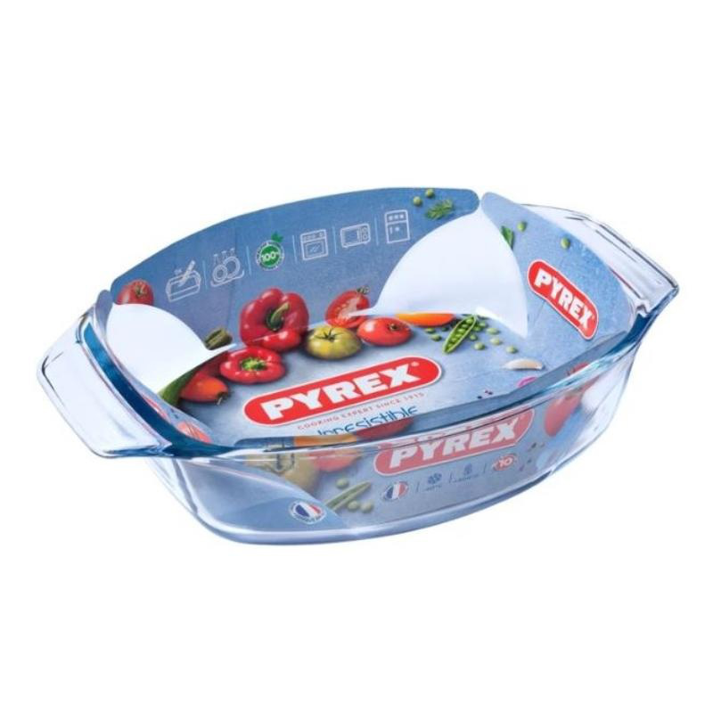 Pyrex 412b irresistible γυαλινο σκεύος φουρνου οβαλ 4l, , medium image number null