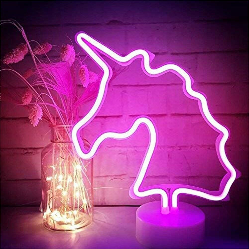 Product image: Neon standing light unicorn 30cm, , medium-null