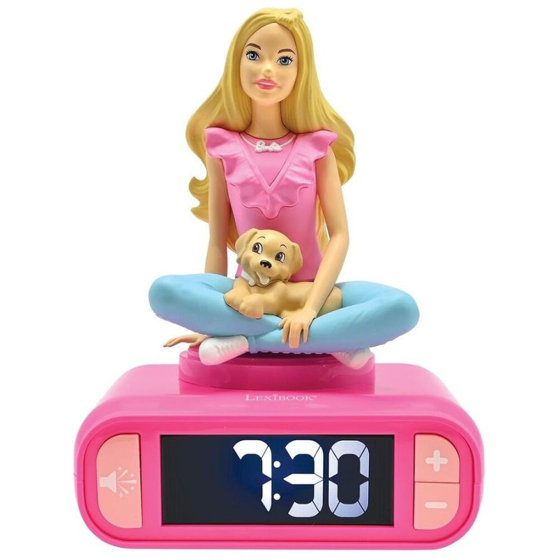 Lexibook digital alarm clock with a 3d barbie rl800bb, , medium-null