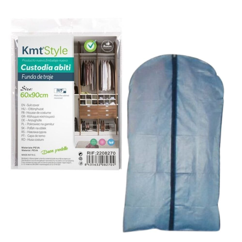 Hanging clothes storage case with zipper 60x90cm 2208270, , medium-null