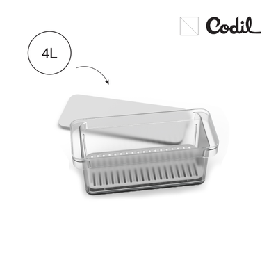 Codil organizer frigo box with lid 4l, , medium