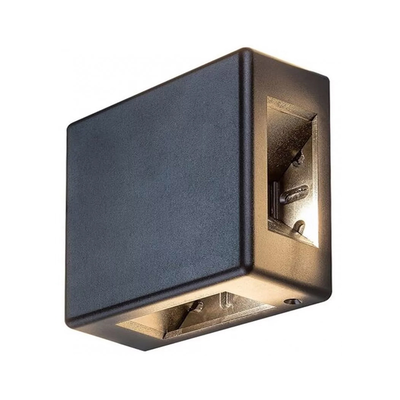 Outdoor light lippa square led 6w black, Black, medium