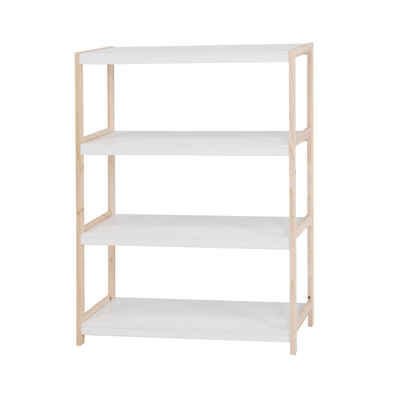 Ghana shelving unit 4 tiers - oak/white, , medium