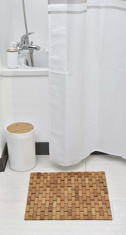 Tenda χαλακι μπανιου αντιολισθητικο σανιδα 45x45cm bamboo, , medium image number null
