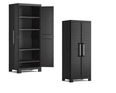 Keter detroit utility tall black garden plastic storage cabinet/8013183120115/537280, , medium