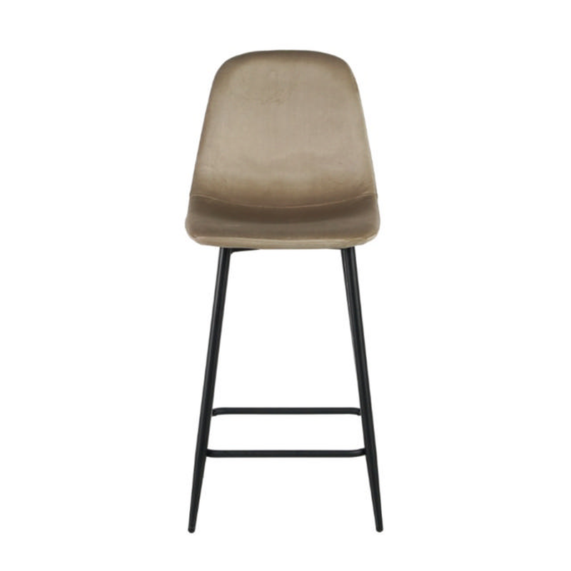 Athina bar stool velvet - beige, , medium-null