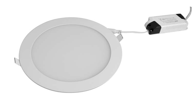 J&c led 18w recessed round panel 3000k ø225mm, , medium image number null