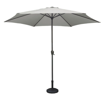 L.h garden aluminum umbrella 3m light gray, Grey Ανοιχτο, medium