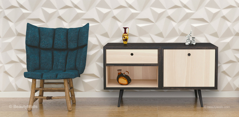 Beautywall wall 3d plaster panel vertex 60x60cm 4pcs, , medium-null