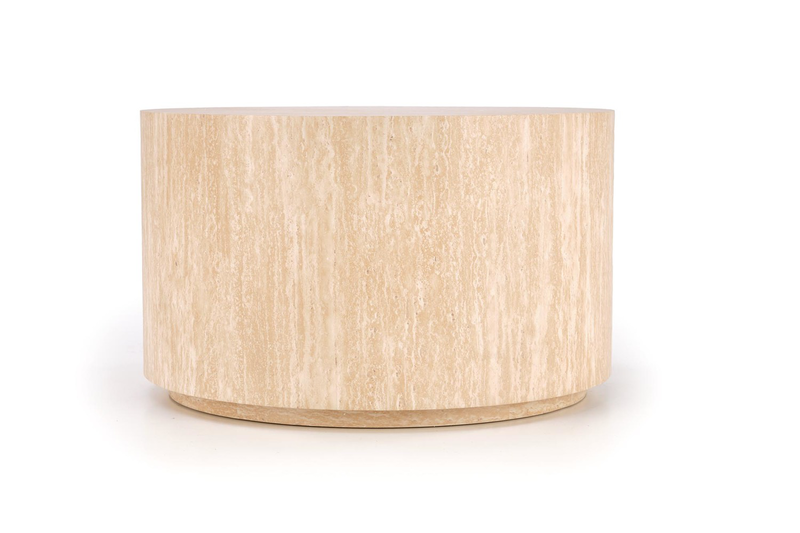 Travertino round coffee table-null