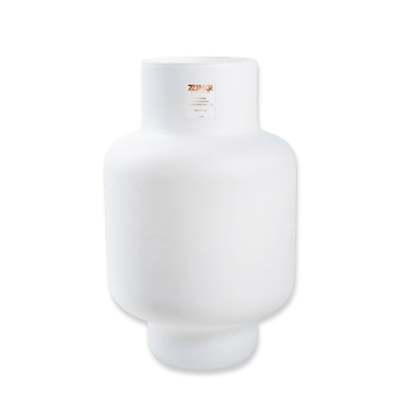 Jodeco glass zzing vase marilyn white (available in 2 sizes) image number null