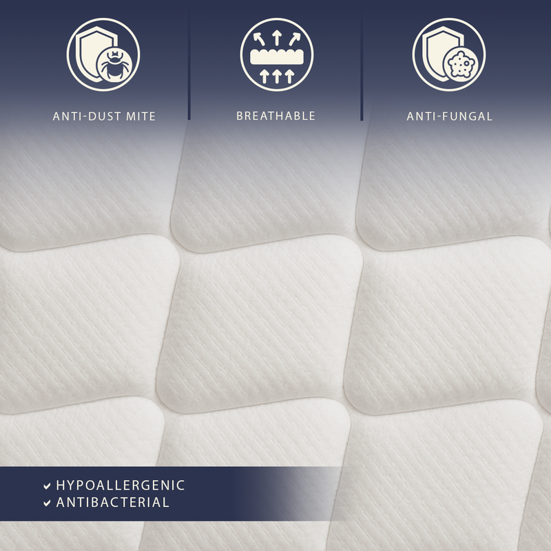 French double mattress 140 x 190 pocket springs and memory foam | height 30 cm | hypoallergenic and breathable | class 1 medical device | made in italy-null