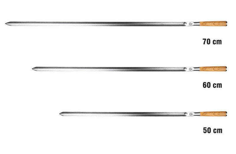 Forged churrasco olive skewer v-shape 50cm, , medium image number null