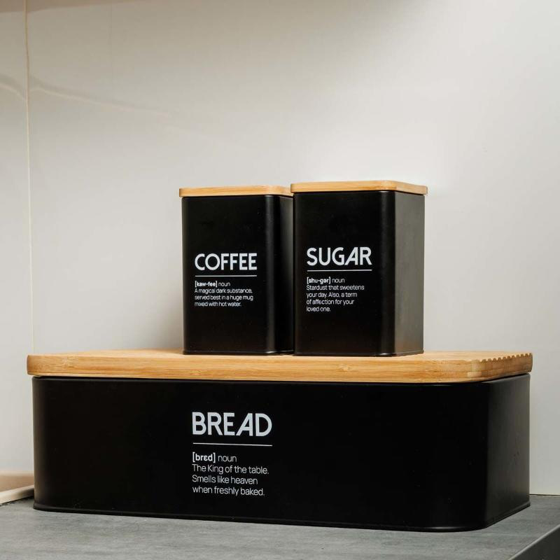 Product image: Estia bamboo essentials coffee container 10x13cm - black, , medium-null