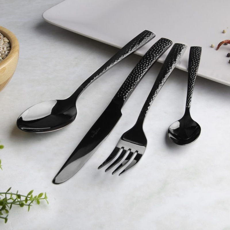 Berlinger haus bh/2618 σετ μαχαιροπίρουνα 24 τεμαχίων mirror black , , medium-null