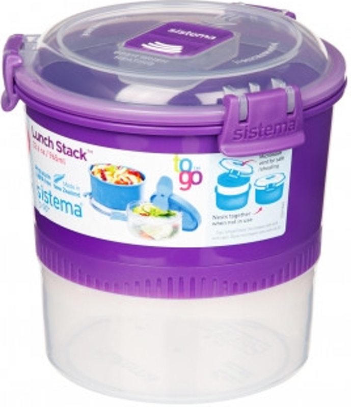 Sistema to go lunch stack 965ml - assorted colors, , medium-null