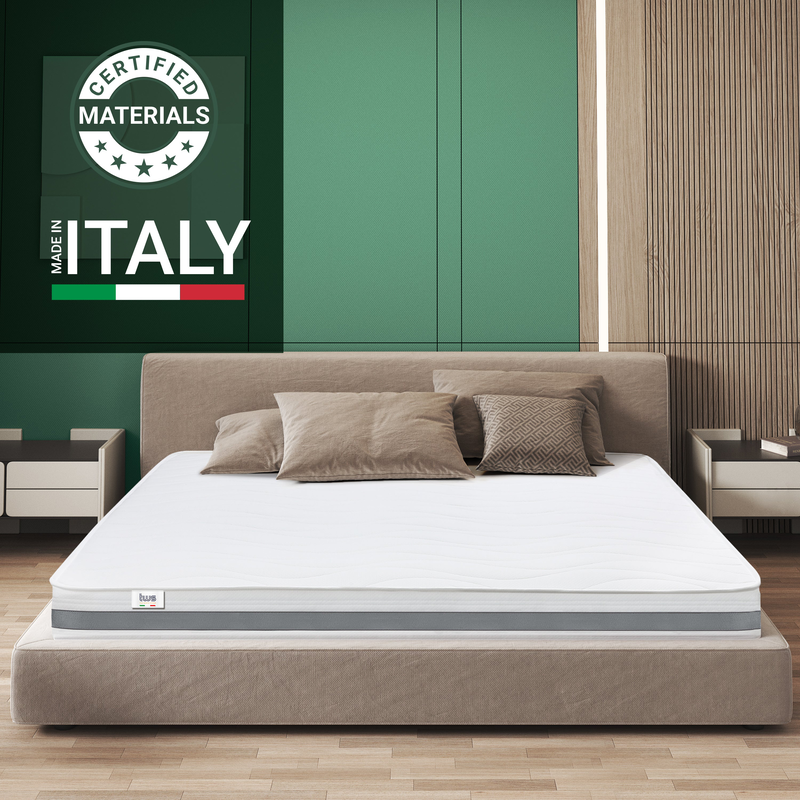 Double mattress 155x210 memory orthopaedic | height 16 cm | made in italy-null