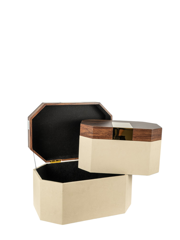 Large box with wood and beige pum leather, , medium-null