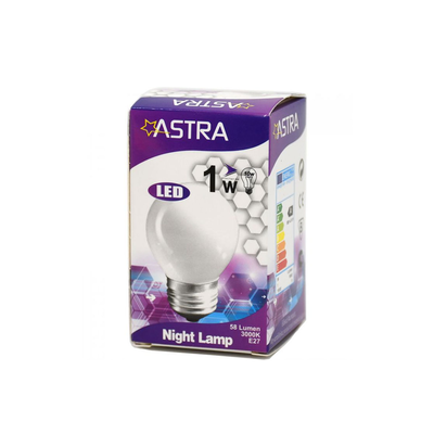 Astra led lamp led e27/1w=8w-90 lumen blist, , medium