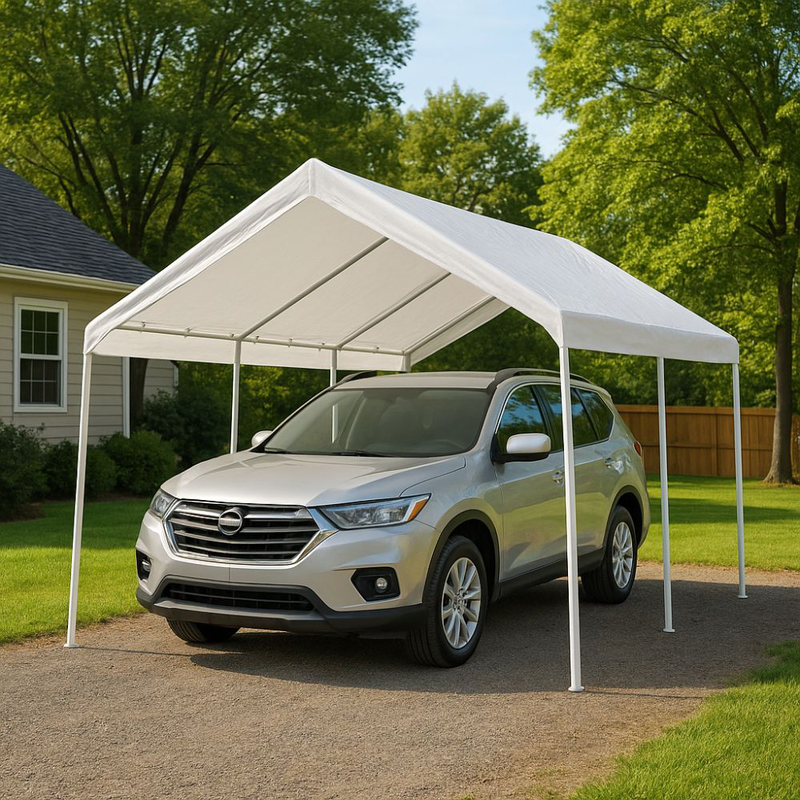 Gazebo τέντα αυτοκινήτου 3x6m 180g αδιάβροχη με uv50 προστασία & ύψος 2.80m, , medium-null