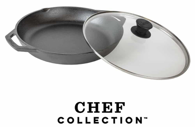 Lodge cast iron everyday chef pan with glass lid (2,8lt - 30,4cm), , medium
